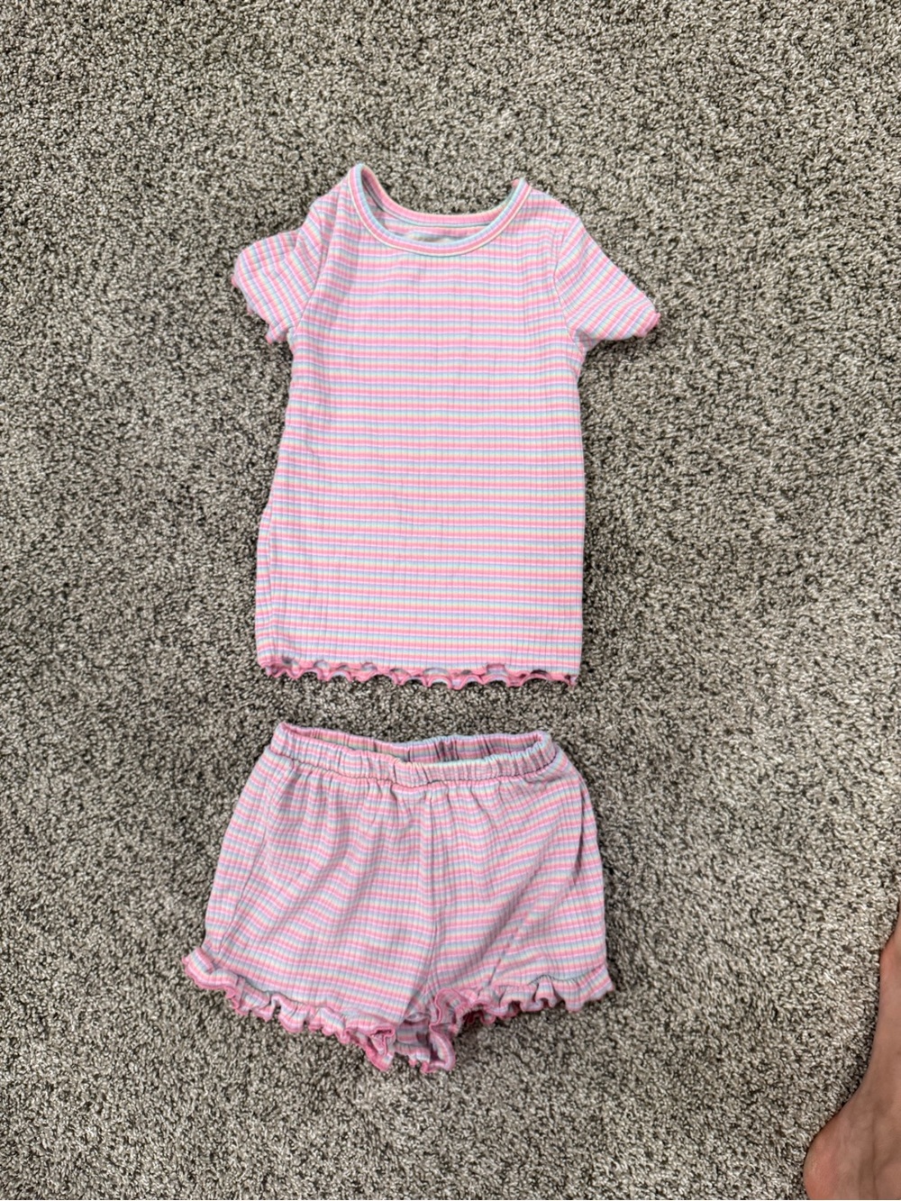 Pink Gingham Kids Set - Short Sleeve Top & Shorts size 3T